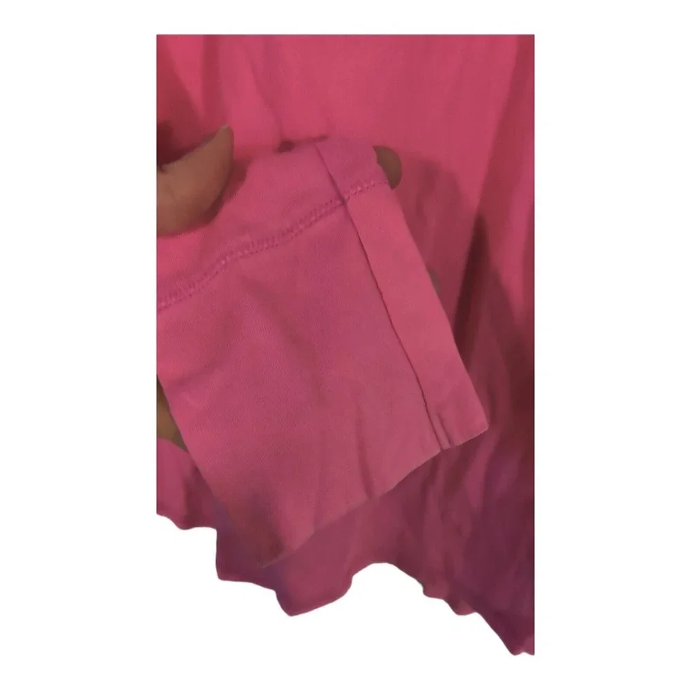 Justice Girls Pink Soft Long Sleeve knit Shirt casual lounging l sz 16